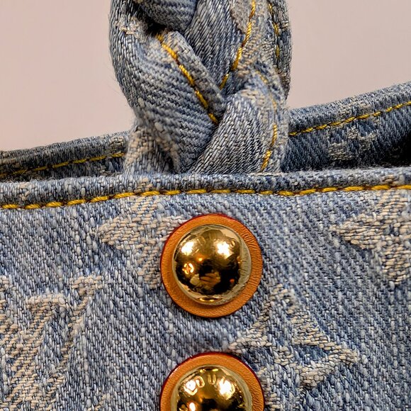 Louis Vuitton "Sky Denim" Jacquard Denim OnTheGo PM Tote Bag - Picture 7 of 15